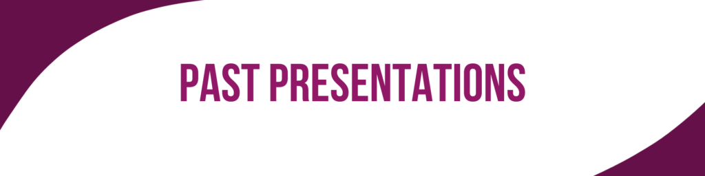 Past Presentations